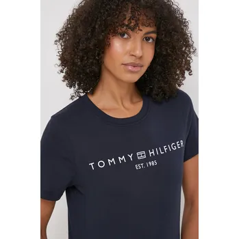 Pánské tričko Bavlněné tričko Tommy Hilfiger tmavomodrá barva, WW0WW40276 59X, vel. S