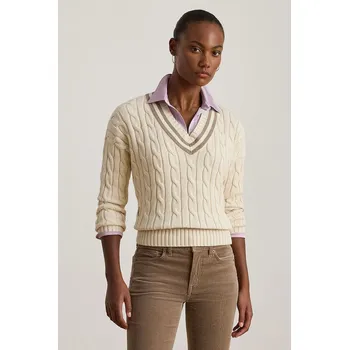 Dámský svetr Bavlněný svetr Lauren Ralph Lauren 200979662 béžová 01X, vel. S