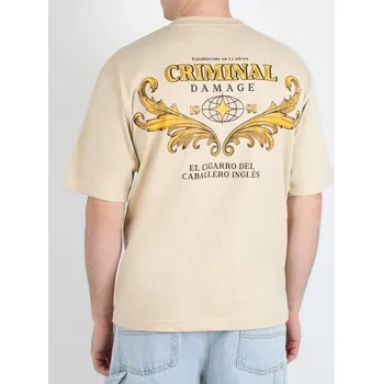 Pánské tričko pánské tričko CRIMINAL DAMAGE - SAND - 2XL (Criminal Damage Cigar T-shirt)