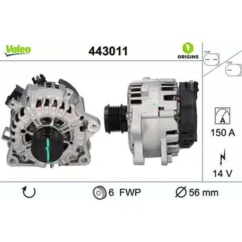 Autoelektrika VALEO Alternátor VALEO ORIGINS NEW VA 443011 + DOPRAVA ZDARMA!