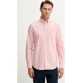 Pánská móda Bavlněná košile Tommy Hilfiger MW0MW35774 růžová 03A, vel. XL