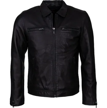 Pánská casual bunda Pánská Kožená Bunda Cartier Brixton Černá Velikost: 5XL