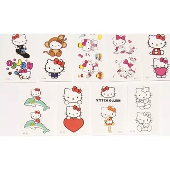 Odstranitelné tetování Dětské dočasné tetování - SANRIO - HELLO KITTY - 9 ks (B) (Značka: SPADABRAVO)