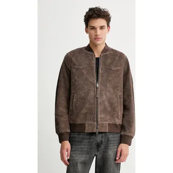 Pánský bomber Semišová bomber bunda AllSaints ZEALAND M049LD hnědá 88X, vel. M