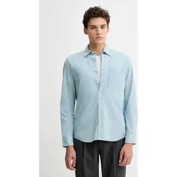 Pánská košile Bavlněná košile Marc O'Polo pánská, modrá barva, regular, s klasickým límcem, 620720842090 05X, vel. S