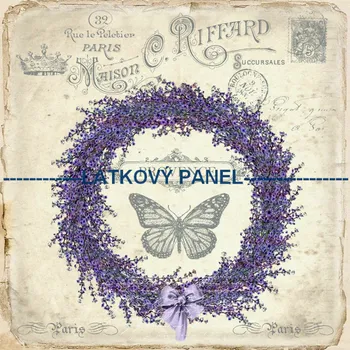 Látkový panel - Levandule - LE-107 Velikost: 15x15cm, Materiál: Úplet