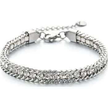Náramek Éternelle Náramek se zirkony Verena - chirurgická ocel NR2273-XN527 Stříbrná 16 cm + 5 cm (prodloužení)