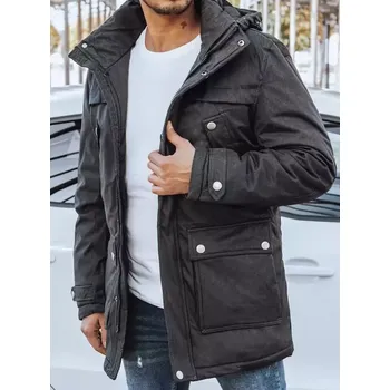 Pánská casual bunda Pánská bunda DSTREET TX4282 TMAVĚ ŠEDÁ XXL