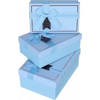 Šperk Dárková krabička s mašlí – modrá