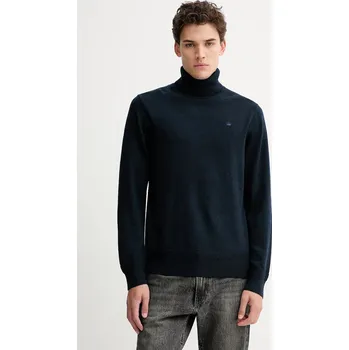 Pánský svetr Vlněný svetr G-Star Premium core turtle pánský, tmavomodrá barva, s golfem, D27706-B692 D27706.B692 59X, vel. XL
