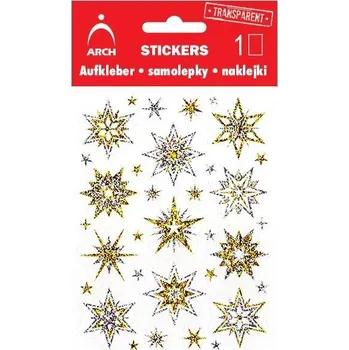 samolepka Vánoční holografické samolepky - hvězdičky 01