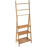 Bambusový stojan s věšáky na ručníky BATH 152 cm hnědý