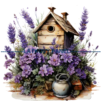 Látkový panel - Levandule - LE-116 Velikost: 20x20cm, Materiál: Kočárkovina