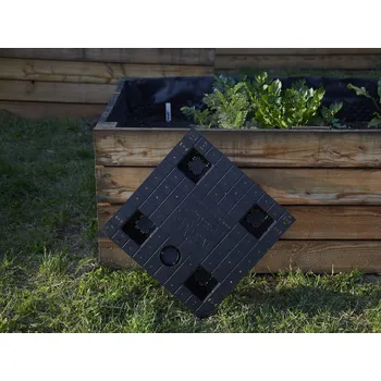 Vyvýšený záhon Kokoza Vyvýšený záhon se zavlažovacím systémem WaterUps – malý, modřín, 133 × 86 × 50 cm Lem: Ne, Montáž: Ano, Náplň: Ne