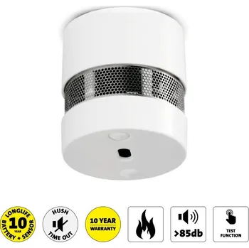 Bezpečnostní detektor Miniaturní detektor kouře s baterií a senzorem s dobou provozu 10 let Bílý SD1020 Alecto