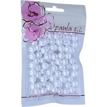 Dětské navlékací korálky Korálky 10mm bílé plastové 50 g