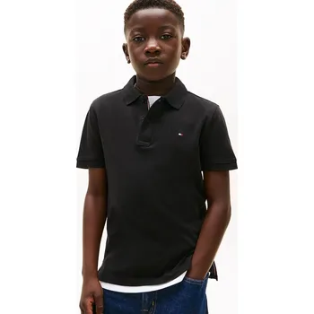Chlapecké tričko Dětská bavlněná polokošile Tommy Hilfiger KB0KB09103.128.176.PPY2 černá 99X, vel. 128