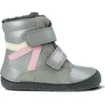 D.D.STEP W073-52306D Tmavě Šedá | Dětské zimní zateplené barefoot boty - 25