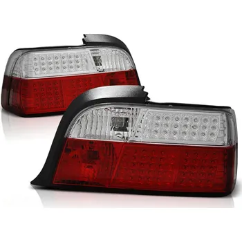 Osvětlení automobilu LED Zadní světla ČERVENÁ BÍLÁ pro BMW E36 12.90-08.99 COUPE