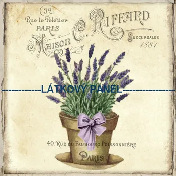 Látkový panel - Levandule - LE-104 Velikost: 45x45cm, Materiál: Bavlna