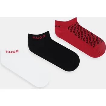 Pánské ponožky Ponožky HUGO 3P AS SLANTMONO CC W 3-pack 50543195 červená 33A, vel. 35-38