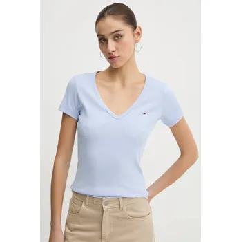 Pánské oblečení Tričko Tommy Jeans DW0DW17385 modrá 05X, vel. S