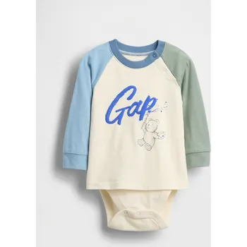 Chlapecké tričko GAP Chlapecké Baby body s logem GAP Béžová 0-3 měsíce (2950779)