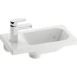 Ravak XJGL1100000 - Závěsné umyvadlo CHROME 40x22 cm litý mramor/bílá