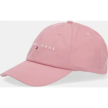 Čepice Bavlněná baseballová čepice Tommy Jeans žlutá barva, s aplikací, AW0AW16868 30B, vel. ONE SIZE