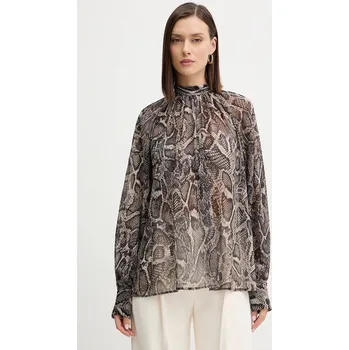 Dámská halenka Halenka Guess AUDRINE dámská, černá barva, vzorovaná, W5BH84 W3022 W5BH84.W3022 99B, vel. XL