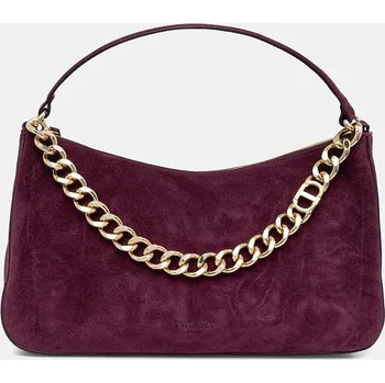 Kabelka Semišová kabelka Twinset hnědá barva, 252TB7162 49X, vel. ONE SIZE