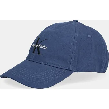 Kšiltovka Bavlněná baseballová čepice Calvin Klein Jeans LV04G5004G modrá 95X, vel. ONE SIZE