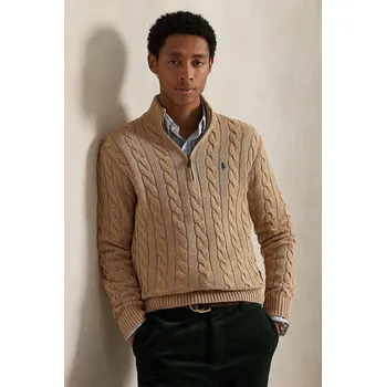 Oblečení a móda Bavlněný svetr Polo Ralph Lauren 710810841 béžová 12X, vel. XL