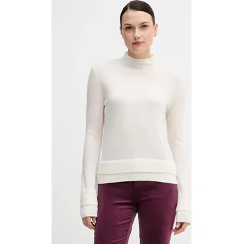 Dámské oblečení Svetr s příměsí vlny Sisley 122WL202B béžová 01X, vel. S