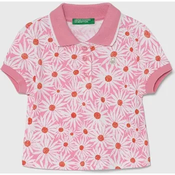 Dětské polo tričko United Colors of Benetton 3LRYG300Q.P.Seasonal růžová 30X, vel. 82