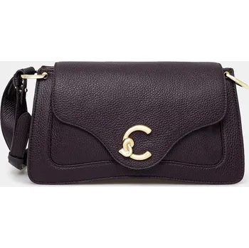 Kabelka Kožená kabelka Coccinelle černá barva, E1 SSL 12 01 01 E1.SSL.12.01.01 49X, vel. ONE SIZE