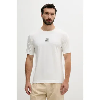 Bavlněné tričko Marc O'Polo 524201251298 béžová 01X, vel. XXL