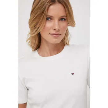 Pánské tričko Bavlněné tričko Tommy Hilfiger bílá barva, WW0WW40587 00X, vel. S