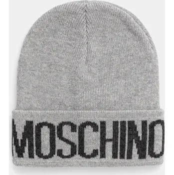 Čepice Čepice z vlněné směsi Moschino hnědá barva, z husté pleteniny, M5672 60102 M5672.60102 90X, vel. ONE SIZE