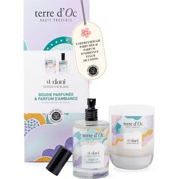 Kosmetická sada Dárková sada Terre d´Oc Udani Coton Thé Blanc, 180g/100 ml