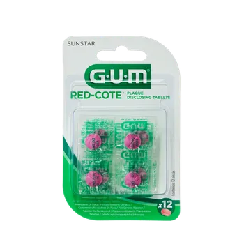 GUM Red Cote tablety pro indikaci zubního plaku, 4 ks