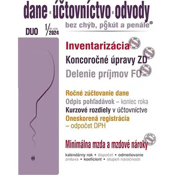 DUO 1/2024 – Dane, účtovnictvo, odvody bez chýb, pokút a penále Kniha