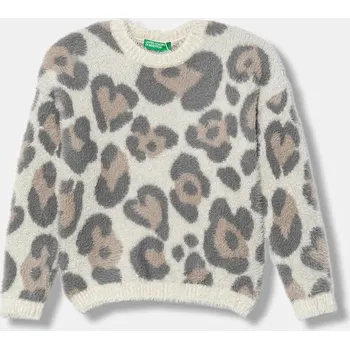 Dívčí svetr Dětský svetr United Colors of Benetton 1F2MH102Y.P.Seasonal béžová 02X, vel. 116