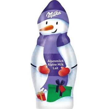Čokoláda Milka Sněhulák dutá figurka, mléčná čokoláda 50g