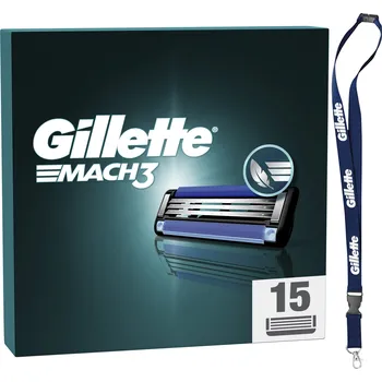 Péče o vousy GILLETTE Mach3 15 ks + klíčenka
