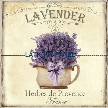 Látkový panel - Levandule - LE-102 Velikost: 20x20cm, Materiál: Kočárkovina