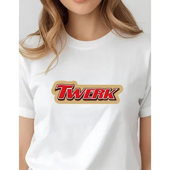 Dámské tričko - Twerk Parody Barva: Bílá, Velikost: 3XL