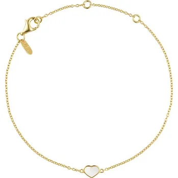 Náramek Pozlacený stříbrný náramek Design Letters dámský, 90501022PEARL zlatá GLD, vel. ONE SIZE