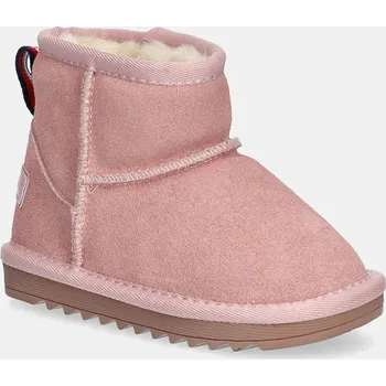 Dívčí sněhule Dětské semišové sněhule Tommy Hilfiger růžová barva, T1A5-33614 T1A5.33614.27.29 39X, EUR 29