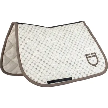 EQUESTRO Dečka podsedlová Monogram Print Equestro, skoková, antique white/walnut FULL